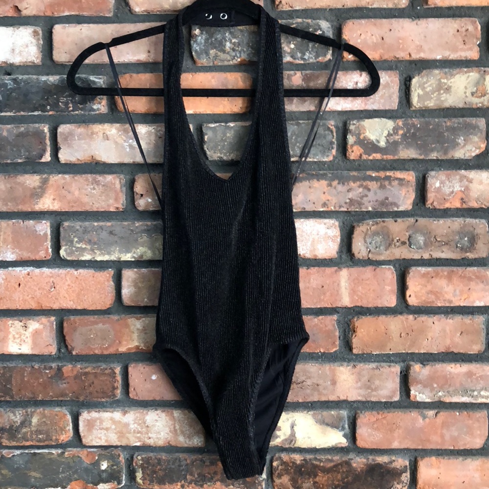 XS black sparkly bodysuit from Urban Outfitters